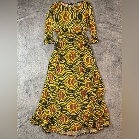 Sexy Diva Dresses & Skirts - Chartreuse and Purple Maxi Dress